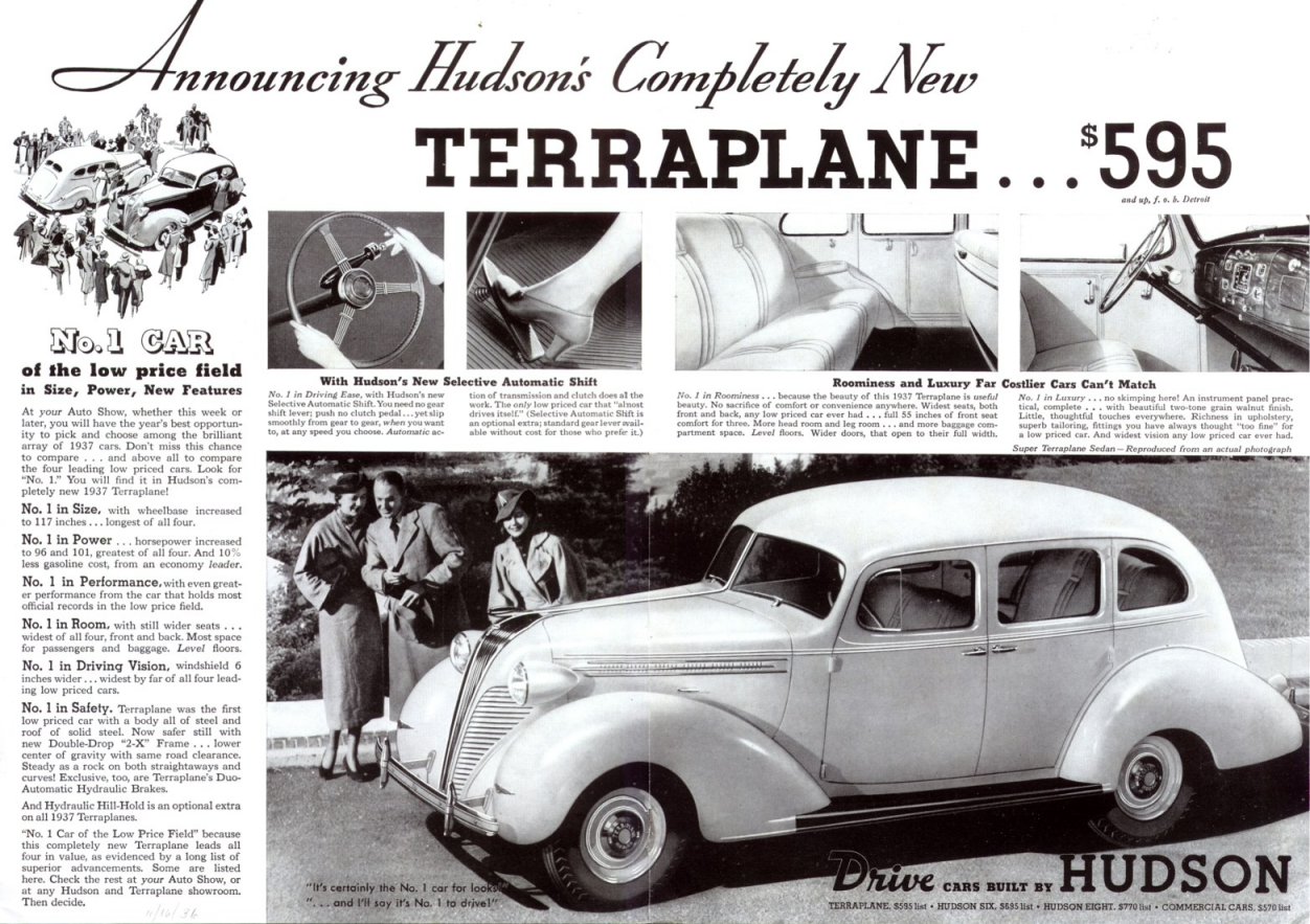 1937 Hudson Auto Advertising